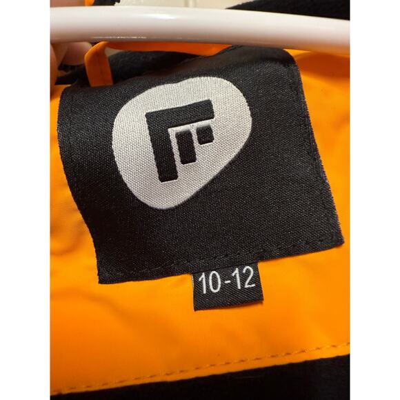 Winter Coat Warm Quilted Puffer Jacket Hooded Parka Water Resistant Orange 10-12 - Picture 6 of 6